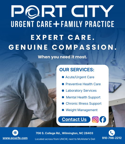 Port City Urgent Care & Family Practice - Wilmington's trusted choice for compassionate care when you need it most.