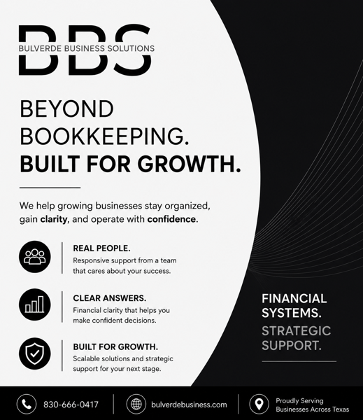 Clean books, clear answers, and responsive support for businesses ready to grow.