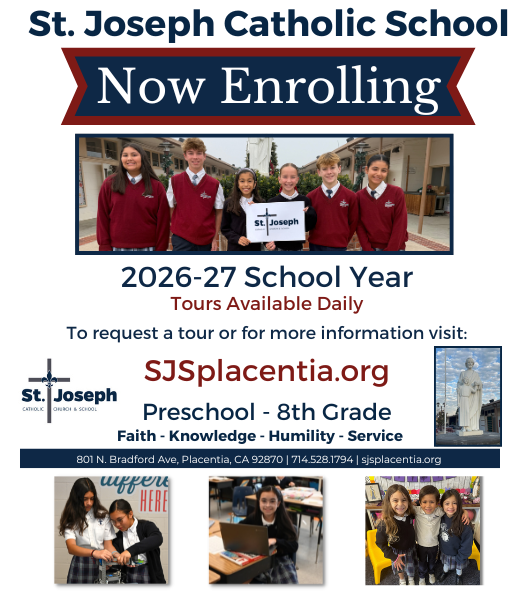 Enrollment at St. Joseph Catholic School now open for 2026-27