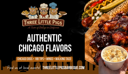 Three Little Pigs is a Dublin-based food vendor serving authentic Chicago-inspired favorites, including Chicago Dogs, Rib Tips, Wings, Walking Tacos, and more at events throughout the Bay Area.