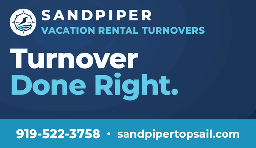 Sandpiper provides inspected, photo-documented vacation rental turnovers for property managers and owners on Topsail Island, NC; call 919-522-3758