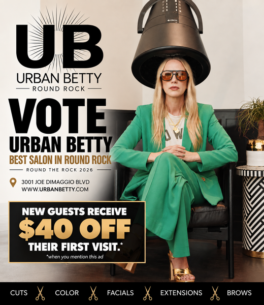 Urban Betty is an award-winning Round Rock salon offering expert cuts, color, extensions, facials, brows and more.