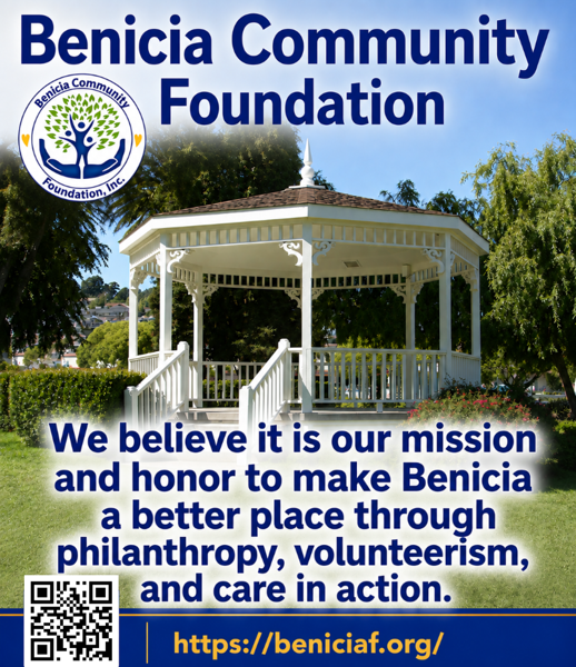 Investing in the Promise of Benicia by connecting people and resources to benefit all who live, work and play in Benicia.